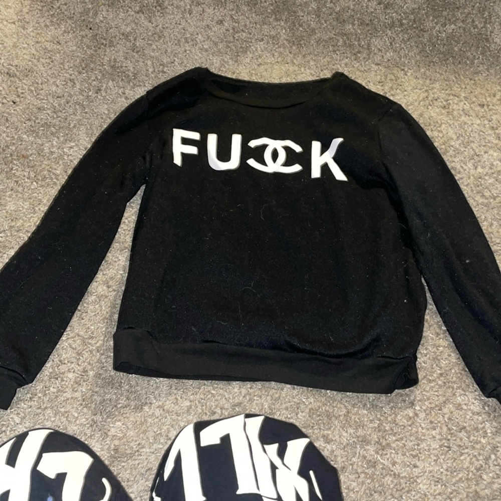 Chanel cuss word sweater